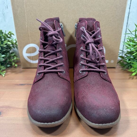 Earth Janel Leather Lace Up Ankle Boots Size 7.5 - Picture 4 of 11